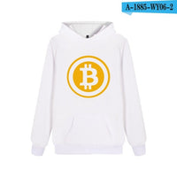 Bitcoin Hooded Hoodies Men Sweatshirt Winter Fashion Virtual Currency Logo Men Hoodies And Sweatshirt Funny Clothes - Crypto gear and stuff