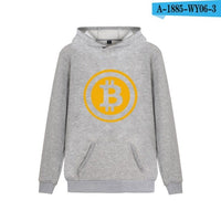 Bitcoin Hooded Hoodies Men Sweatshirt Winter Fashion Virtual Currency Logo Men Hoodies And Sweatshirt Funny Clothes - Crypto gear and stuff