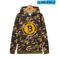 Bitcoin Hooded Hoodies Men Sweatshirt Winter Fashion Virtual Currency Logo Men Hoodies And Sweatshirt Funny Clothes - Crypto gear and stuff