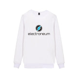 Electroneum Logo Print Sweatshirt Hoodie Blockchain Electroneum Cotton Pullover Bitcoin Electroneum cryptocurrencies clothes - Crypto gear and stuff