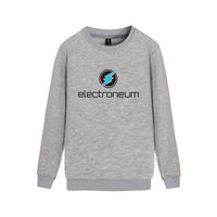 Electroneum Logo Print Sweatshirt Hoodie Blockchain Electroneum Cotton Pullover Bitcoin Electroneum cryptocurrencies clothes - Crypto gear and stuff