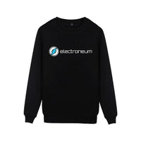 Electroneum Logo Print Sweatshirt Hoodie Blockchain Electroneum Cotton Pullover Bitcoin Electroneum cryptocurrencies clothes - Crypto gear and stuff