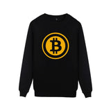 Digital currency Bitcoin Logo Mens Sweatshirt Pullover Hoodie Prevailing bitcoin logo New Arrived Funny Capless Clothes 4XL - Crypto gear and stuff