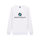 Electroneum Logo Print Sweatshirt Hoodie Blockchain Cotton Pullover Bitcoin Electroneum cryptocurrencies clothes - Crypto gear and stuff