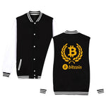 Bitcoin Baseball Jackets Sweatshirt Pullover Hoodies Men Fashion Autumn Virtual Currency Hoodies Men Casual Jackets - Crypto gear and stuff