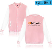 Bitcoin Baseball Jackets Sweatshirt Pullover Hoodies Men Fashion Autumn Virtual Currency Hoodies Men Casual Jackets - Crypto gear and stuff