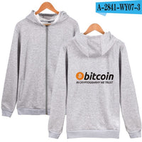 Bitcoin Zipper hoodies men sweatshirt Winter Fashion Bitcoin mens hoodies and sweatshirt Black Funny Zipper Clothes - Crypto gear and stuff