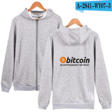 Bitcoin Zipper hoodies men sweatshirt Winter Fashion Bitcoin mens hoodies and sweatshirt Black Funny Zipper Clothes - Crypto gear and stuff