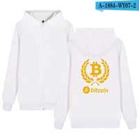 Bitcoin Zipper hoodies men sweatshirt Winter Fashion Bitcoin mens hoodies and sweatshirt Black Funny Zipper Clothes - Crypto gear and stuff