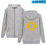 Bitcoin Zipper hoodies men sweatshirt Winter Fashion Bitcoin mens hoodies and sweatshirt Black Funny Zipper Clothes - Crypto gear and stuff