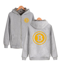 Digital currency Bitcoin Logo Thick Hoodies Sweatshirts With Zipper Winter Warm Thickened Zip-Up Funny bitcoin logo Clothing - Crypto gear and stuff