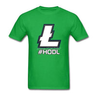 Litecoin T Shirt Custom Short Sleeve Clothes 2018 Hot Street Wear HODL - Crypto gear and stuff