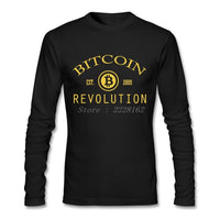 Men T Shirts Adult Bitcoin Revolution Classic Collar Cash Slim Tops Men T Shirt Clothing - Crypto gear and stuff