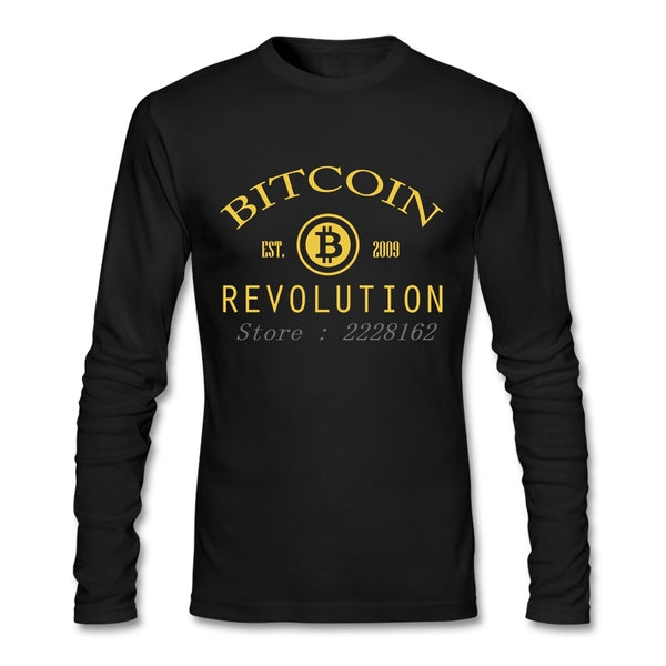 Men T Shirts Adult Bitcoin Revolution Classic Collar Cash Slim Tops Men T Shirt Clothing - Crypto gear and stuff