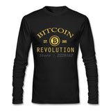 Men T Shirts Adult Bitcoin Revolution Classic Collar Cash Slim Tops Men T Shirt Clothing - Crypto gear and stuff