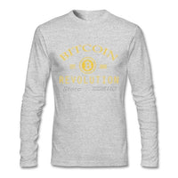Men T Shirts Adult Bitcoin Revolution Classic Collar Cash Slim Tops Men T Shirt Clothing - Crypto gear and stuff