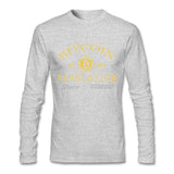 Men T Shirts Adult Bitcoin Revolution Classic Collar Cash Slim Tops Men T Shirt Clothing - Crypto gear and stuff