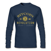Men T Shirts Adult Bitcoin Revolution Classic Collar Cash Slim Tops Men T Shirt Clothing - Crypto gear and stuff