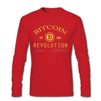 Men T Shirts Adult Bitcoin Revolution Classic Collar Cash Slim Tops Men T Shirt Clothing - Crypto gear and stuff