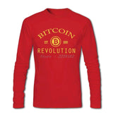 Men T Shirts Adult Bitcoin Revolution Classic Collar Cash Slim Tops Men T Shirt Clothing - Crypto gear and stuff