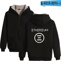 Blockchain Ethereum Letter Winter Hoodies Men/Women Zipper Hoodies Sweatshirt Ethereum Bitcoin Cotton Warm ETH Logo Clothes - Crypto gear and stuff