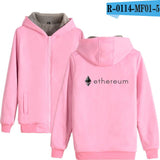 Blockchain Ethereum Letter Winter Hoodies Men/Women Zipper Hoodies Sweatshirt Ethereum Bitcoin Cotton Warm ETH Logo Clothes - Crypto gear and stuff