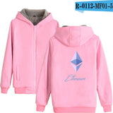Blockchain Ethereum Letter Winter Hoodies Men/Women Zipper Hoodies Sweatshirt Ethereum Bitcoin Cotton Warm ETH Logo Clothes - Crypto gear and stuff