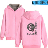 Blockchain Ethereum Letter Winter Hoodies Men/Women Zipper Hoodies Sweatshirt Ethereum Bitcoin Cotton Warm ETH Logo Clothes - Crypto gear and stuff