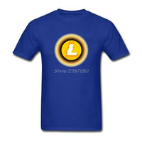 Litecoin Yellow T Shirt Cotton Crewneck Short Sleeve  Brand Clothing Popular Streetwear - Crypto gear and stuff