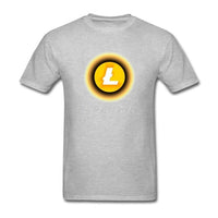 Litecoin Yellow T Shirt Cotton Crewneck Short Sleeve  Brand Clothing Popular Streetwear - Crypto gear and stuff