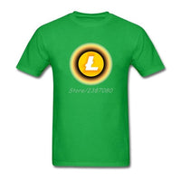 Litecoin Yellow T Shirt Cotton Crewneck Short Sleeve  Brand Clothing Popular Streetwear - Crypto gear and stuff