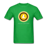 Litecoin Yellow T Shirt Cotton Crewneck Short Sleeve  Brand Clothing Popular Streetwear - Crypto gear and stuff