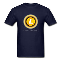 Litecoin Yellow T Shirt Cotton Crewneck Short Sleeve  Brand Clothing Popular Streetwear - Crypto gear and stuff
