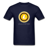 Litecoin Yellow T Shirt Cotton Crewneck Short Sleeve  Brand Clothing Popular Streetwear - Crypto gear and stuff