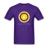 Litecoin Yellow T Shirt Cotton Crewneck Short Sleeve  Brand Clothing Popular Streetwear - Crypto gear and stuff