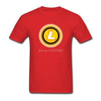 Litecoin Yellow T Shirt Cotton Crewneck Short Sleeve  Brand Clothing Popular Streetwear - Crypto gear and stuff