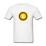 Litecoin Yellow T Shirt Cotton Crewneck Short Sleeve  Brand Clothing Popular Streetwear - Crypto gear and stuff