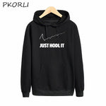 Pkorli Hold Hoodies Men Just Hodl It Sweatshirt Male Casual Long Sleeve Pullover Bitcoin Hoodie Spring Autumn Coats Unisex - Crypto gear and stuff