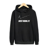 Pkorli Hold Hoodies Men Just Hodl It Sweatshirt Male Casual Long Sleeve Pullover Bitcoin Hoodie Spring Autumn Coats Unisex - Crypto gear and stuff