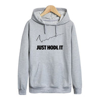 Pkorli Hold Hoodies Men Just Hodl It Sweatshirt Male Casual Long Sleeve Pullover Bitcoin Hoodie Spring Autumn Coats Unisex - Crypto gear and stuff