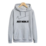 Pkorli Hold Hoodies Men Just Hodl It Sweatshirt Male Casual Long Sleeve Pullover Bitcoin Hoodie Spring Autumn Coats Unisex - Crypto gear and stuff