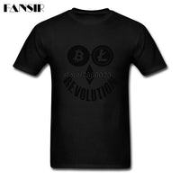 Casual T Shirt Men Bitcoin Litecoin Ethereum Crypto Revolution Homme T-shirt Custom Cotton Short Sleeve O-neck Tees Shirt - Crypto gear and stuff