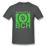 Luxury Brand Men T Shirt Summer Bitcoin Cash Shirt Currency Personality Short Sleeve Men T-Shirts Plus Size - Crypto gear and stuff