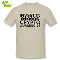 Invest In Cryptocurrencies Ethereum Litecoin Monero Bitcoin Zcash T Shirt Man Short Sleeve Cheap Tees Male Oversize Clothing - Crypto gear and stuff