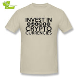 Invest In Cryptocurrencies Ethereum Litecoin Monero Bitcoin Zcash T Shirt Man Short Sleeve Cheap Tees Male Oversize Clothing - Crypto gear and stuff