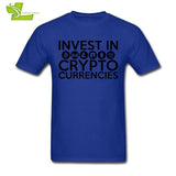 Invest In Cryptocurrencies Ethereum Litecoin Monero Bitcoin Zcash T Shirt Man Short Sleeve Cheap Tees Male Oversize Clothing - Crypto gear and stuff