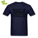 Invest In Cryptocurrencies Ethereum Litecoin Monero Bitcoin Zcash T Shirt Man Short Sleeve Cheap Tees Male Oversize Clothing - Crypto gear and stuff
