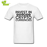 Invest In Cryptocurrencies Ethereum Litecoin Monero Bitcoin Zcash T Shirt Man Short Sleeve Cheap Tees Male Oversize Clothing - Crypto gear and stuff