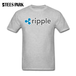 Sweat Tees Ripple Shirt XRP Crypto Coin T Shirt Printing Cryptocurrencies Man Cotton Short Sleeved T-Shirts Geek Men Offensive - Crypto gear and stuff
