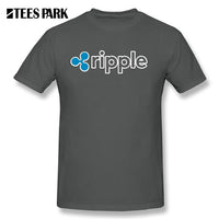 Sweat Tees Ripple Shirt XRP Crypto Coin T Shirt Printing Cryptocurrencies Man Cotton Short Sleeved T-Shirts Geek Men Offensive - Crypto gear and stuff